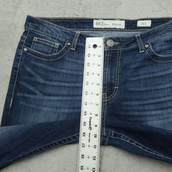 BKE Jeans Women's Size 34L Blue Mid-Rise Payton Straight Denim 32.5" Inseam - Picture 8 of 16
